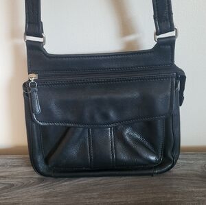 Fossil Black Leather Shoulder Bag